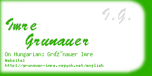 imre grunauer business card